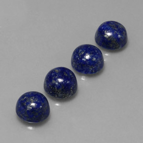 캐럿 천연 로열 블루 라피스 라줄리 보석, 라운드 컷, 8.14 mm, 불투명체