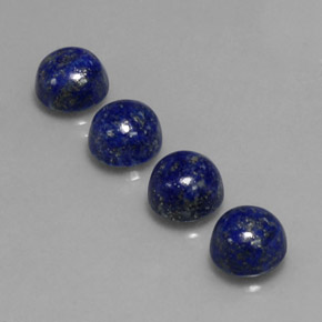 캐럿 천연 로열 블루 라피스 라줄리 보석, 라운드 컷, 8.14 mm, 불투명체