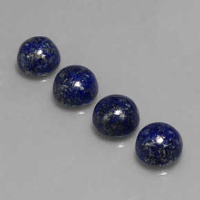 캐럿 천연 로열 블루 라피스 라줄리 보석, 라운드 컷, 8.04 mm, 불투명체