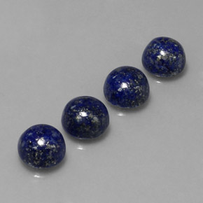캐럿 천연 로열 블루 라피스 라줄리 보석, 라운드 컷, 8.04 mm, 불투명체
