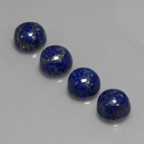 캐럿 천연 로열 블루 라피스 라줄리 보석, 라운드 컷, 8.13 mm, 불투명체