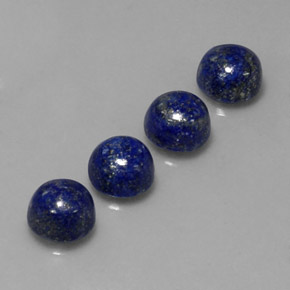 캐럿 천연 로열 블루 라피스 라줄리 보석, 라운드 컷, 8.13 mm, 불투명체