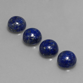 캐럿 천연 로열 블루 라피스 라줄리 보석, 라운드 컷, 8.06 mm, 불투명체