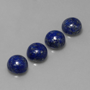 캐럿 천연 로열 블루 라피스 라줄리 보석, 라운드 컷, 8.06 mm, 불투명체