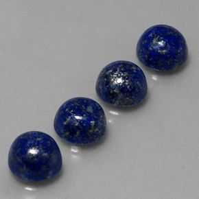캐럿 천연 로열 블루 라피스 라줄리 보석, 라운드 컷, 8.11 mm, 불투명체