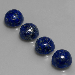 캐럿 천연 로열 블루 라피스 라줄리 보석, 라운드 컷, 8.11 mm, 불투명체