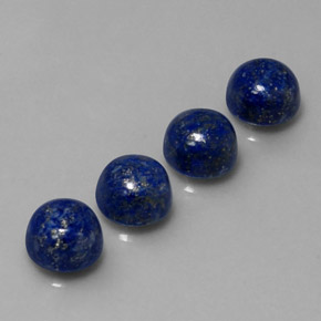 캐럿 천연 로열 블루 라피스 라줄리 보석, 라운드 컷, 8.16 mm, 불투명체