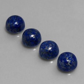 캐럿 천연 로열 블루 라피스 라줄리 보석, 라운드 컷, 8.16 mm, 불투명체