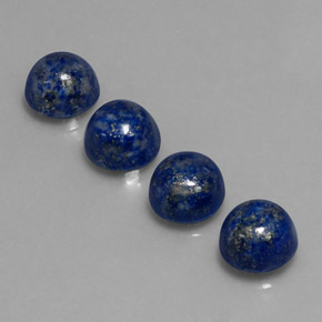 캐럿 천연 로열 블루 라피스 라줄리 보석, 라운드 컷, 8.11 mm, 불투명체