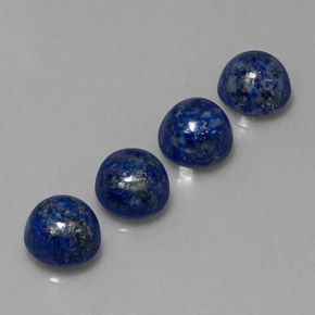 캐럿 천연 로열 블루 라피스 라줄리 보석, 라운드 컷, 8.11 mm, 불투명체