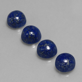 캐럿 천연 로열 블루 라피스 라줄리 보석, 라운드 컷, 8.02 mm, 불투명체