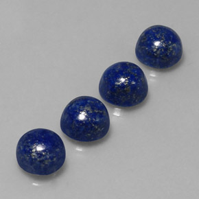 캐럿 천연 로열 블루 라피스 라줄리 보석, 라운드 컷, 8.02 mm, 불투명체