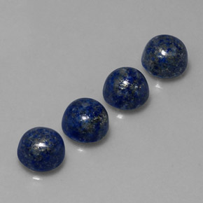 캐럿 천연 로열 블루 라피스 라줄리 보석, 라운드 컷, 8.13 mm, 불투명체