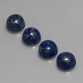 캐럿 천연 로열 블루 라피스 라줄리 보석, 라운드 컷, 8.13 mm, 불투명체