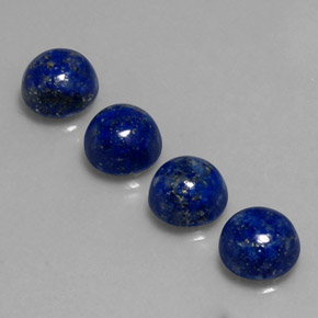 캐럿 천연 로열 블루 라피스 라줄리 보석, 라운드 컷, 8.14 mm, 불투명체