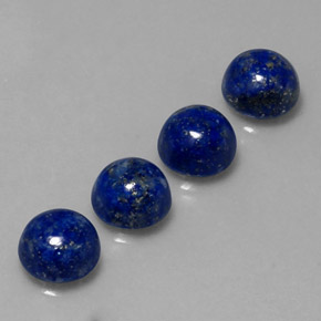 캐럿 천연 로열 블루 라피스 라줄리 보석, 라운드 컷, 8.14 mm, 불투명체