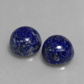 캐럿 천연 로열 블루 라피스 라줄리 보석, 라운드 컷, 7.92 mm, 불투명체