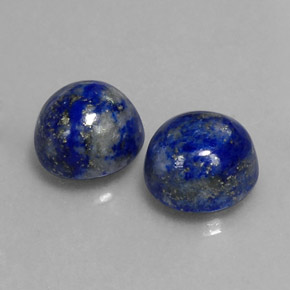 캐럿 천연 로열 블루 라피스 라줄리 보석, 라운드 컷, 8.08 mm, 불투명체