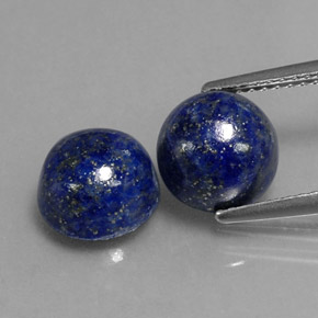캐럿 천연 로열 블루 라피스 라줄리 보석, 라운드 컷, 8.27 mm, 불투명체