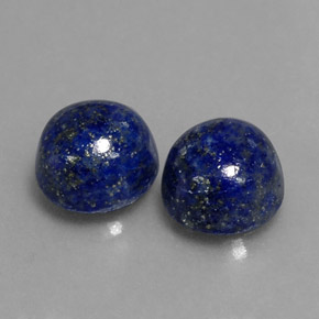 캐럿 천연 로열 블루 라피스 라줄리 보석, 라운드 컷, 8.27 mm, 불투명체