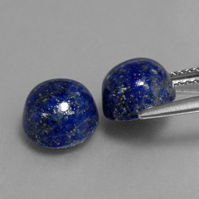 캐럿 천연 로열 블루 라피스 라줄리 보석, 라운드 컷, 8.27 mm, 불투명체