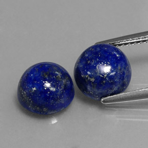 캐럿 천연 로열 블루 라피스 라줄리 보석, 라운드 컷, 8.22 mm, 불투명체