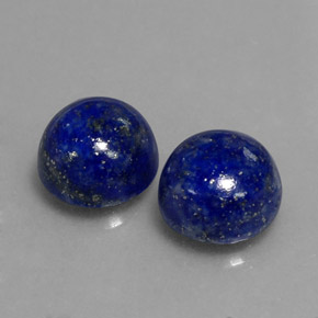 캐럿 천연 로열 블루 라피스 라줄리 보석, 라운드 컷, 8.22 mm, 불투명체