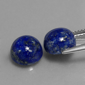 캐럿 천연 로열 블루 라피스 라줄리 보석, 라운드 컷, 8.22 mm, 불투명체