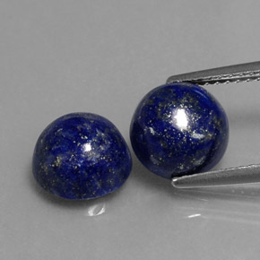 캐럿 천연 로열 블루 라피스 라줄리 보석, 라운드 컷, 8.20 mm, 불투명체