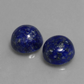 캐럿 천연 로열 블루 라피스 라줄리 보석, 라운드 컷, 8.20 mm, 불투명체