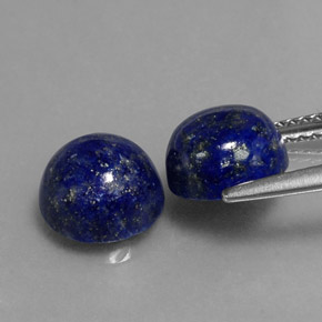 캐럿 천연 로열 블루 라피스 라줄리 보석, 라운드 컷, 8.20 mm, 불투명체