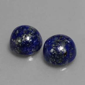 캐럿 천연 로열 블루 라피스 라줄리 보석, 라운드 컷, 8.11 mm, 불투명체