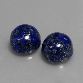 캐럿 천연 로열 블루 라피스 라줄리 보석, 라운드 컷, 8.21 mm, 불투명체
