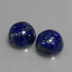 캐럿 천연 로열 블루 라피스 라줄리 보석, 라운드 컷, 8.16 mm, 불투명체