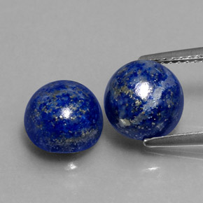 캐럿 천연 로열 블루 라피스 라줄리 보석, 라운드 컷, 8.15 mm, 불투명체