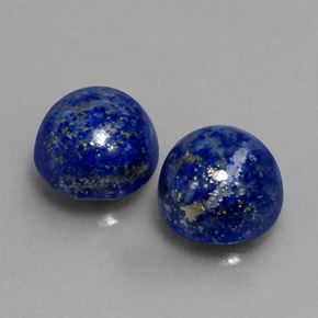 캐럿 천연 로열 블루 라피스 라줄리 보석, 라운드 컷, 8.15 mm, 불투명체