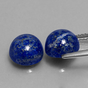 캐럿 천연 로열 블루 라피스 라줄리 보석, 라운드 컷, 8.15 mm, 불투명체