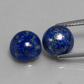 캐럿 천연 로열 블루 라피스 라줄리 보석, 라운드 컷, 8.22 mm, 불투명체