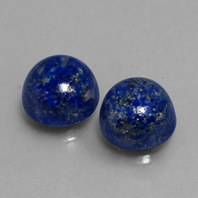 캐럿 천연 로열 블루 라피스 라줄리 보석, 라운드 컷, 8.22 mm, 불투명체