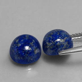 캐럿 천연 로열 블루 라피스 라줄리 보석, 라운드 컷, 8.22 mm, 불투명체
