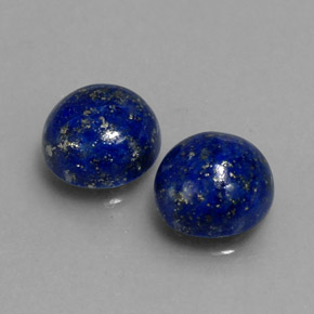 캐럿 천연 로열 블루 라피스 라줄리 보석, 라운드 컷, 7.95 mm, 불투명체