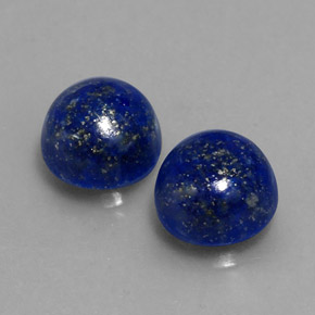 캐럿 천연 로열 블루 라피스 라줄리 보석, 라운드 컷, 8.12 mm, 불투명체