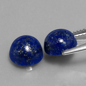 캐럿 천연 로열 블루 라피스 라줄리 보석, 라운드 컷, 8.12 mm, 불투명체