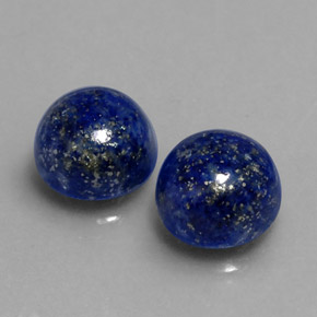 캐럿 천연 로열 블루 라피스 라줄리 보석, 라운드 컷, 8.10 mm, 불투명체