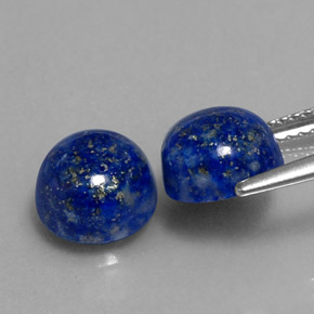 캐럿 천연 로열 블루 라피스 라줄리 보석, 라운드 컷, 8.19 mm, 불투명체