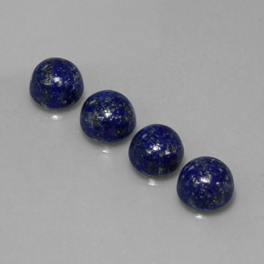 캐럿 천연 로열 블루 라피스 라줄리 보석, 라운드 컷, 8.01 mm, 불투명체