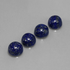 캐럿 천연 로열 블루 라피스 라줄리 보석, 라운드 컷, 8.01 mm, 불투명체