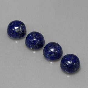 캐럿 천연 로열 블루 라피스 라줄리 보석, 라운드 컷, 8.11 mm, 불투명체