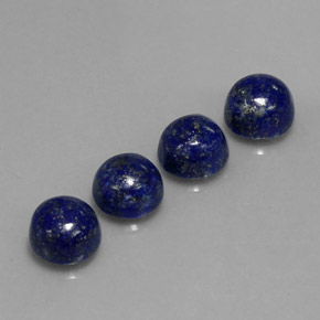 캐럿 천연 로열 블루 라피스 라줄리 보석, 라운드 컷, 8.11 mm, 불투명체
