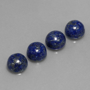캐럿 천연 로열 블루 라피스 라줄리 보석, 라운드 컷, 8.01 mm, 불투명체